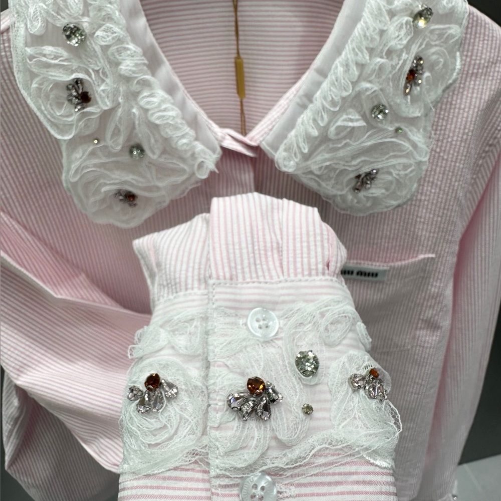 Miu Miu fashion pink blouse - Picture 4 of 6